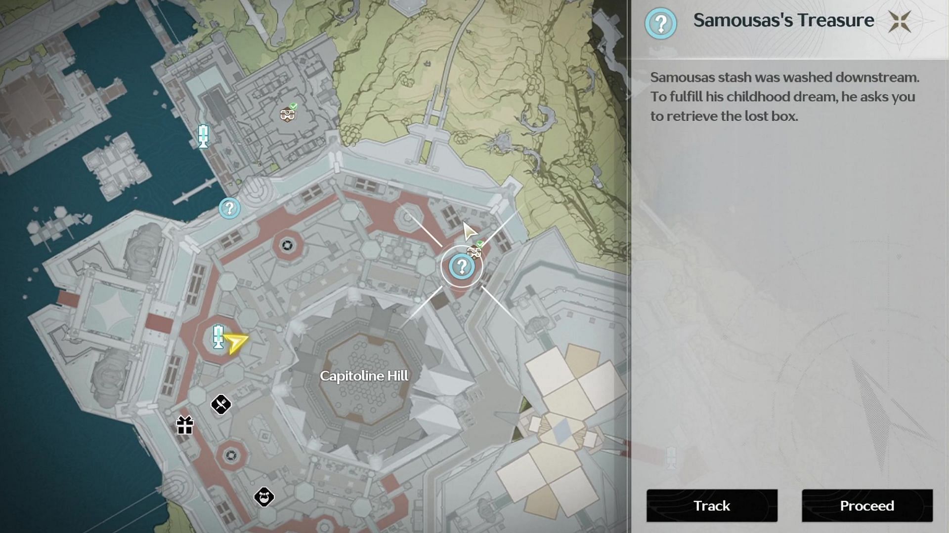 Samousas’s Treasure quest location (Image via Kuro Games)